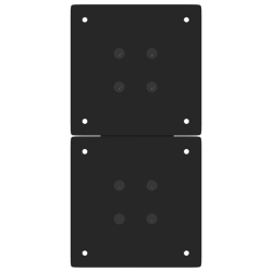 Nogi do stolika kawowego, 2 szt., czarne, 28x(42-43) cm, stal
