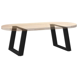 Nogi do stolika kawowego, 2 szt., czarne, 60x(42-43) cm, stal