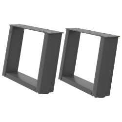 Nogi do stolika kawowego, 2 szt., antracyt, 40x(30-31) cm, stal