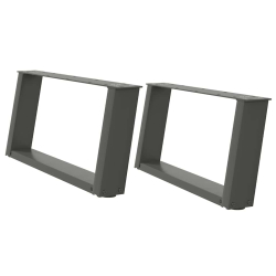 Nogi do stolika kawowego, 2 szt., antracyt, 70x(30-31) cm, stal