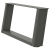Nogi do stolika kawowego, 2 szt., antracyt, 70x(30-31) cm, stal