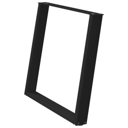 vidXL Nogi do stołu jadalnianego, 2 szt., czarne, 100x(72-73) cm, stal