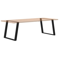 vidXL Nogi do stołu jadalnianego, 2 szt., czarne, 100x(72-73) cm, stal