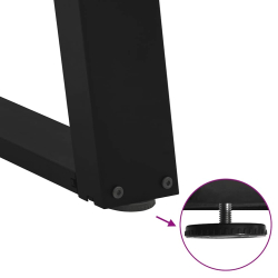 vidXL Nogi do stołu jadalnianego, 2 szt., czarne, 100x(72-73) cm, stal