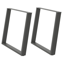 vidXL Nogi do stołu jadalnianego, 2 szt., antracyt, 100x(72-73) cm