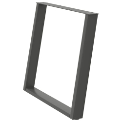 vidXL Nogi do stołu jadalnianego, 2 szt., antracyt, 100x(72-73) cm