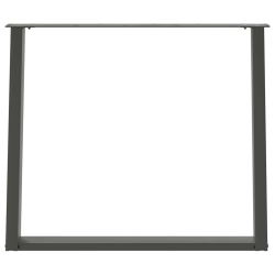 vidXL Nogi do stołu jadalnianego, 2 szt., antracyt, 100x(72-73) cm