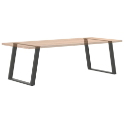 vidXL Nogi do stołu jadalnianego, 2 szt., antracyt, 100x(72-73) cm