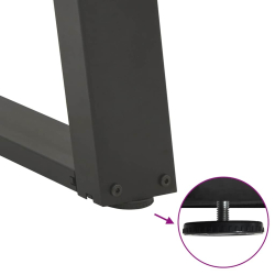 vidXL Nogi do stołu jadalnianego, 2 szt., antracyt, 100x(72-73) cm