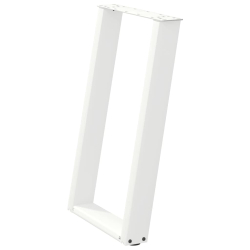 vidXL Nogi do stołu jadalnianego, 2 szt., białe, 60x(72-73) cm, stal