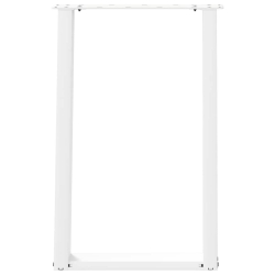 vidXL Nogi do stołu jadalnianego, 2 szt., białe, 60x(72-73) cm, stal