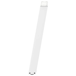 vidXL Nogi do stołu jadalnianego, 2 szt., białe, 60x(72-73) cm, stal