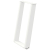 vidXL Nogi do stołu jadalnianego, 2 szt., białe, 60x(72-73) cm, stal