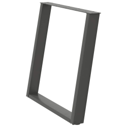vidXL Nogi do stołu jadalnianego, 2 szt., antracyt, 70x(72-73)cm, stal