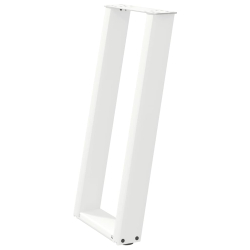 Nogi do stołu konsolowego, 2 szt., biale, 28x(72-73) cm, stal