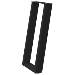 Nogi do stołu konsolowego, 2 szt., czarne, 38x(72-73) cm, stal