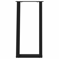 Nogi do stołu konsolowego, 2 szt., czarne, 38x(72-73) cm, stal