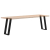 Nogi do stołu konsolowego, 2 szt., czarne, 38x(72-73) cm, stal