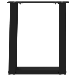 Nogi do stolika kawowego, 2 szt., czarne, 28x(42-43) cm, stal