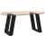 Nogi do stolika kawowego, 2 szt., czarne, 28x(42-43) cm, stal