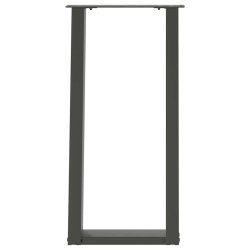 Nogi do stołu konsolowego, 2 szt., antracyt, 38x(72-73)cm, stal