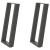 Nogi do stołu konsolowego, 2 szt., antracyt, 38x(72-73)cm, stal