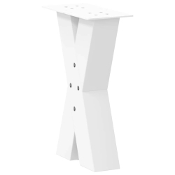 Nogi do stolika kawowego, 2 szt., białe, 28x(42-43) cm, stal