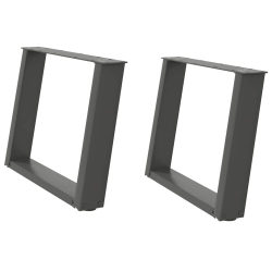 Nogi do stolika kawowego, 2 szt., antracyt, 70x(42-43) cm, stal