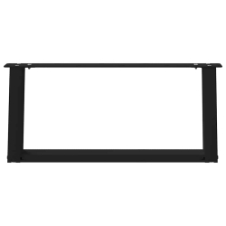 Nogi do stolika kawowego, 2 szt., czarne, 60x(30-31) cm, stal