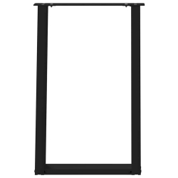 vidXL Nogi do stołu jadalnianego, 2 szt., czarne, 60x(72-73) cm, stal