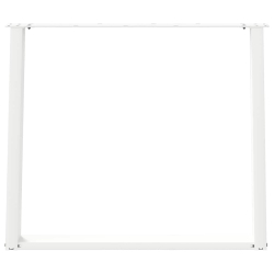 vidXL Nogi do stołu jadalnianego, 2 szt., białe, 100x(72-73) cm, stal