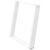 vidXL Nogi do stołu jadalnianego, 2 szt., białe, 100x(72-73) cm, stal