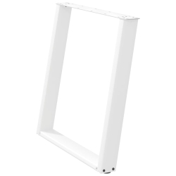 vidXL Nogi do stołu jadalnianego, 2 szt., białe, 80x(72-73) cm, stal