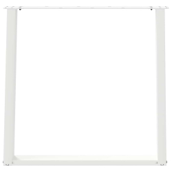 vidXL Nogi do stołu jadalnianego, 2 szt., białe, 80x(72-73) cm, stal
