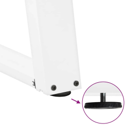vidXL Nogi do stołu jadalnianego, 2 szt., białe, 80x(72-73) cm, stal