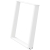 vidXL Nogi do stołu jadalnianego, 2 szt., białe, 80x(72-73) cm, stal
