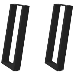 Nogi do stołu konsolowego, 2 szt., czarne, 28x(72-73) cm, stal