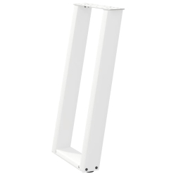 Nogi do stołu konsolowego, 2 szt., biale, 38x(72-73) cm, stal