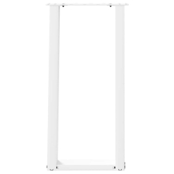Nogi do stołu konsolowego, 2 szt., biale, 38x(72-73) cm, stal