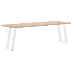 Nogi do stołu konsolowego, 2 szt., biale, 38x(72-73) cm, stal