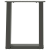 Nogi do stolika kawowego, 2 szt., antracyt, 38x(42-43) cm, stal