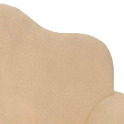 Sofa dla dzieci, 2-os. , kremowa, miękki plusz
