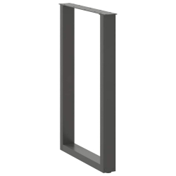 Nogi do stolika kawowego, 2 szt., antracyt, 60x(90-91) cm, stal