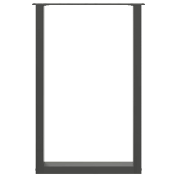 Nogi do stolika kawowego, 2 szt., antracyt, 60x(90-91) cm, stal