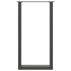 Nogi do stolika kawowego, 2 szt., antracyt, 40x(90-91) cm, stal