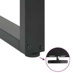 Nogi do stolika kawowego, 2 szt., antracyt, 40x(90-91) cm, stal