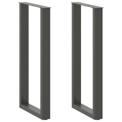 Nogi do stolika kawowego 2 szt. antracyt 40x(100-101) cm stal