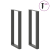 Nogi do stolika kawowego 2 szt. antracyt 40x(100-101) cm stal