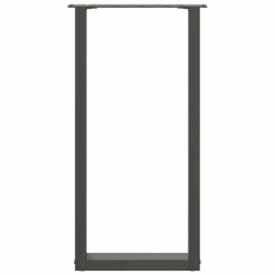 Nogi do stolika kawowego, 2 szt., antracyt, 38x(72-73) cm, stal