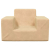 Sofa dziecięca, kremowa, miękki plusz